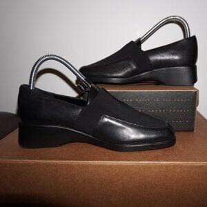 Worthington Black Leather with Suede on Toe Cap Low Heel Slip on Pump. Size 7